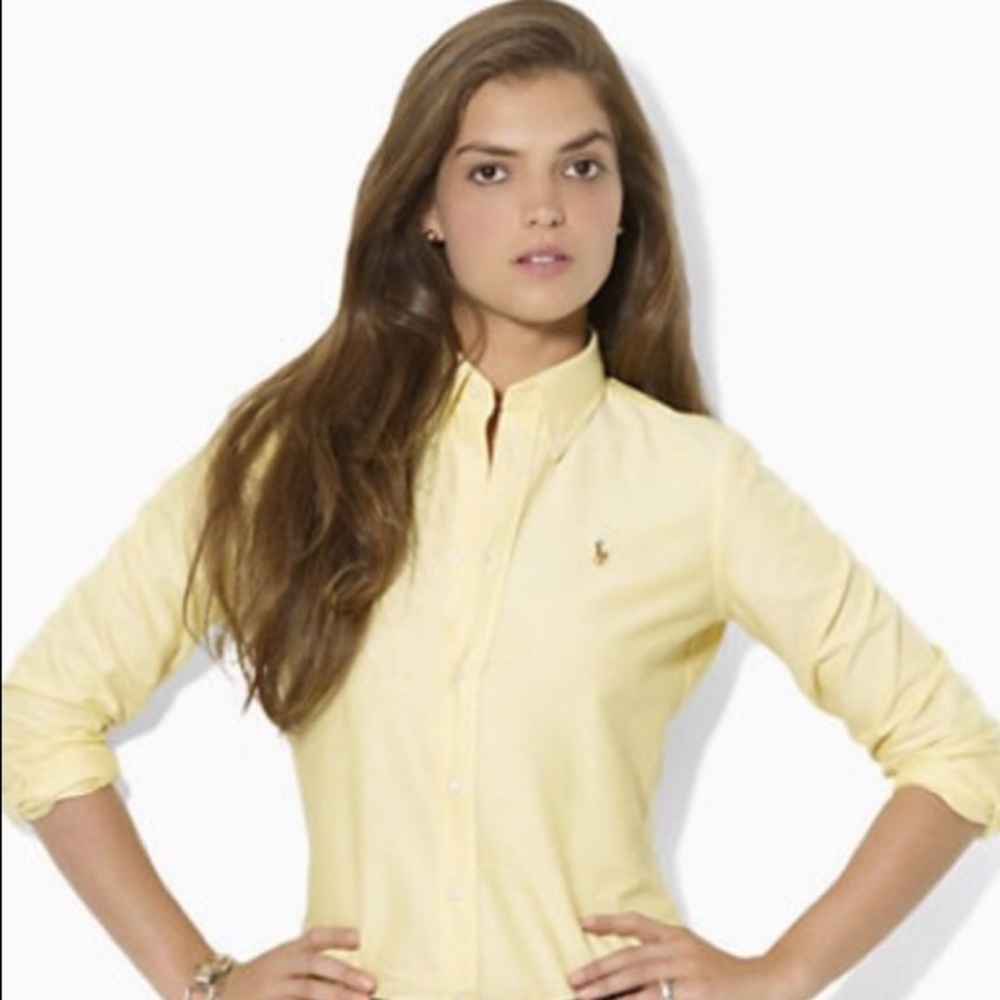Yellow Polo Ralph Lauren Button Down Size 0